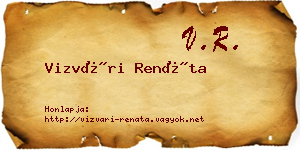 Vizvári Renáta névjegykártya