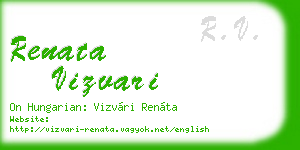 renata vizvari business card