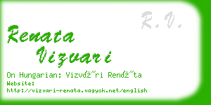 renata vizvari business card